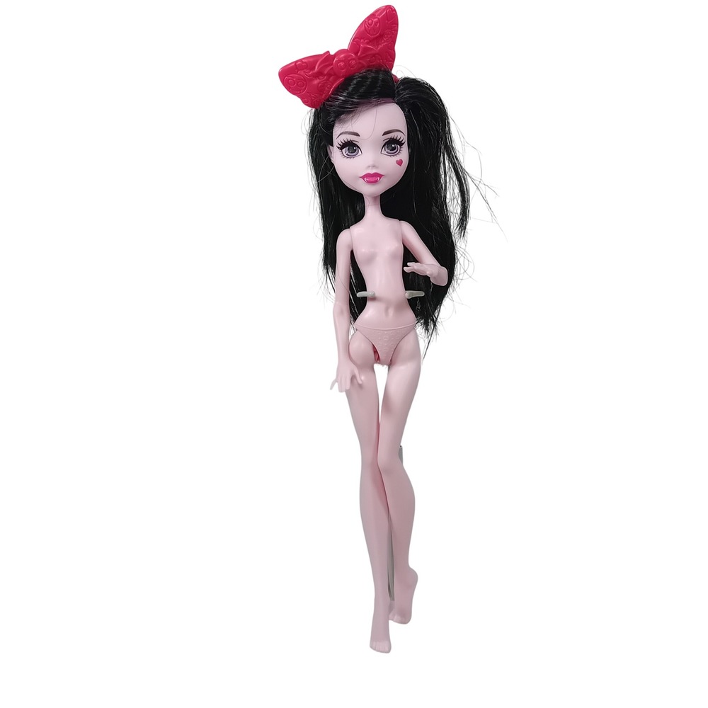 2016 G2 Mattel Monster High Emoji Draculaura Spooky Fashion Doll Bow No Clothes